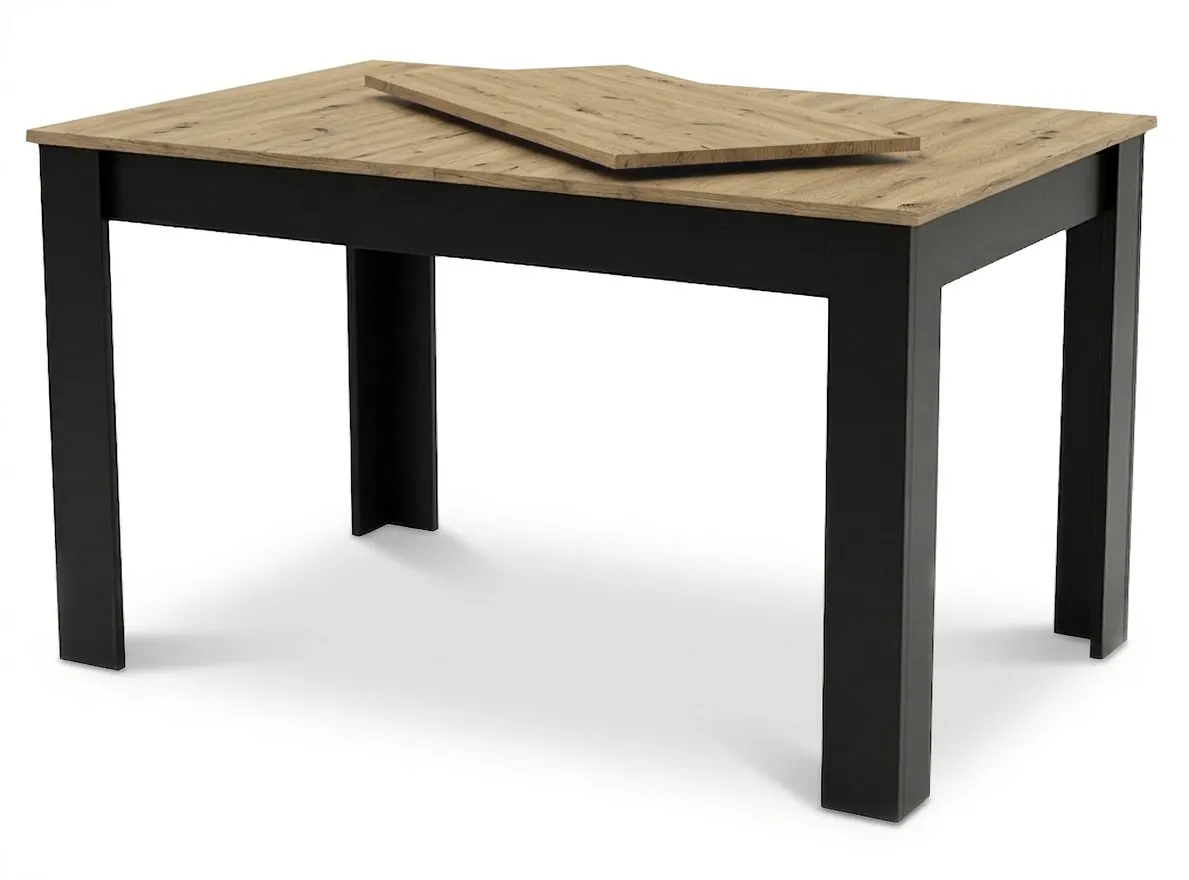 pravokutni rastezljivi stol 120–160 × 80 cm za kuhinju i blagovaonicu, za 4–6 osoba, artisan hrast - slika 6