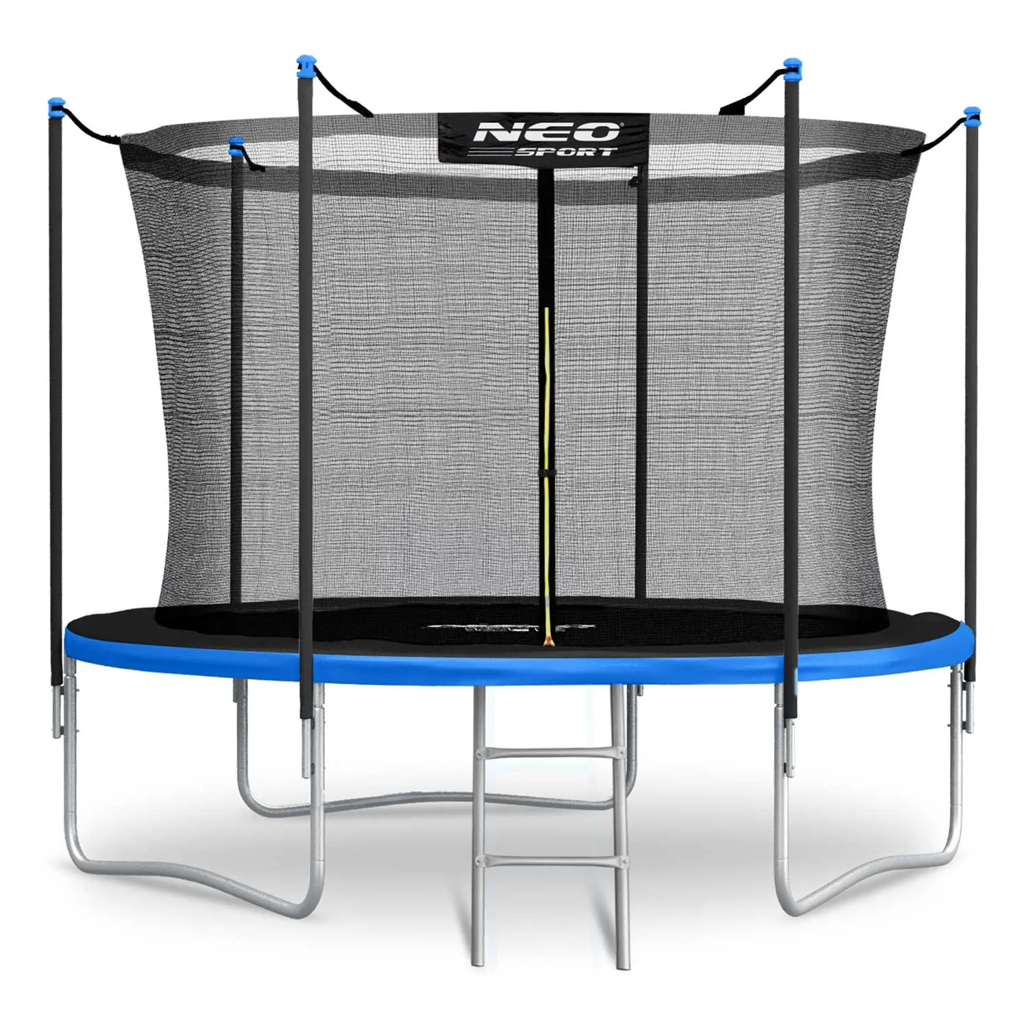 neo-sport vrtni trampolin 183 cm (6 ft) s unutarnjom mrežom i ljestvama,plavi - slika 4
