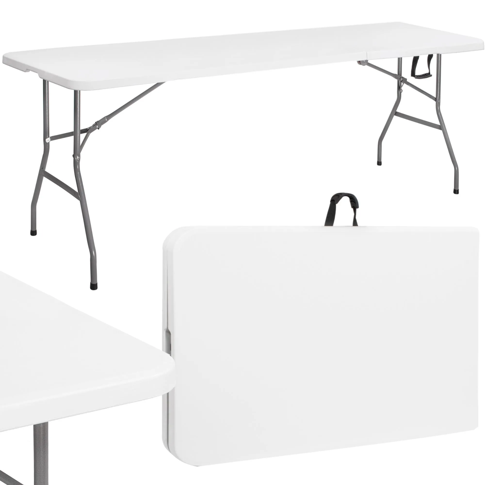 ugostiteljski sklopivi stol 240 x 75 cm, bijeli - slika 7