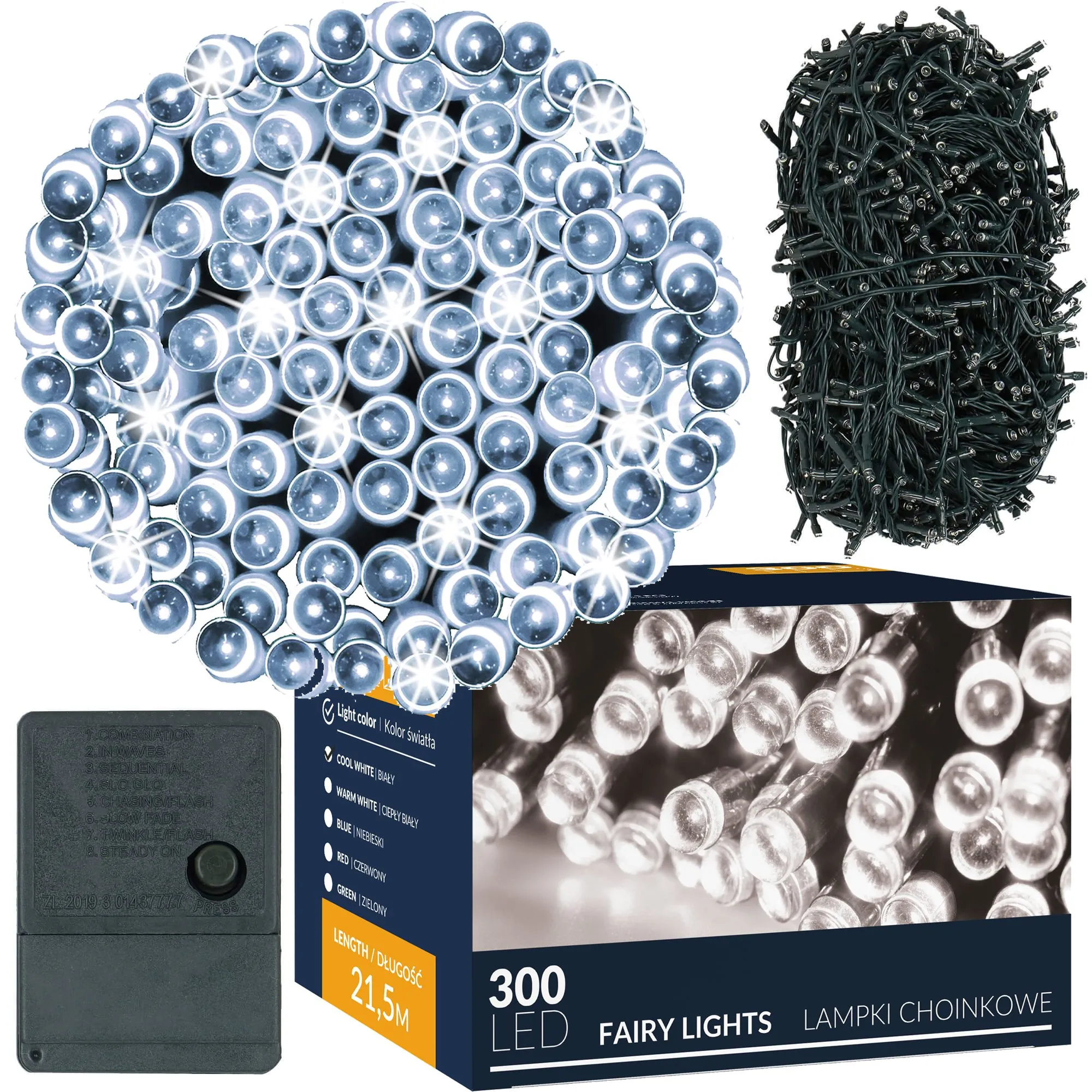 lampice za božićno drvce 300 led dioda hladno bijele - slika 10