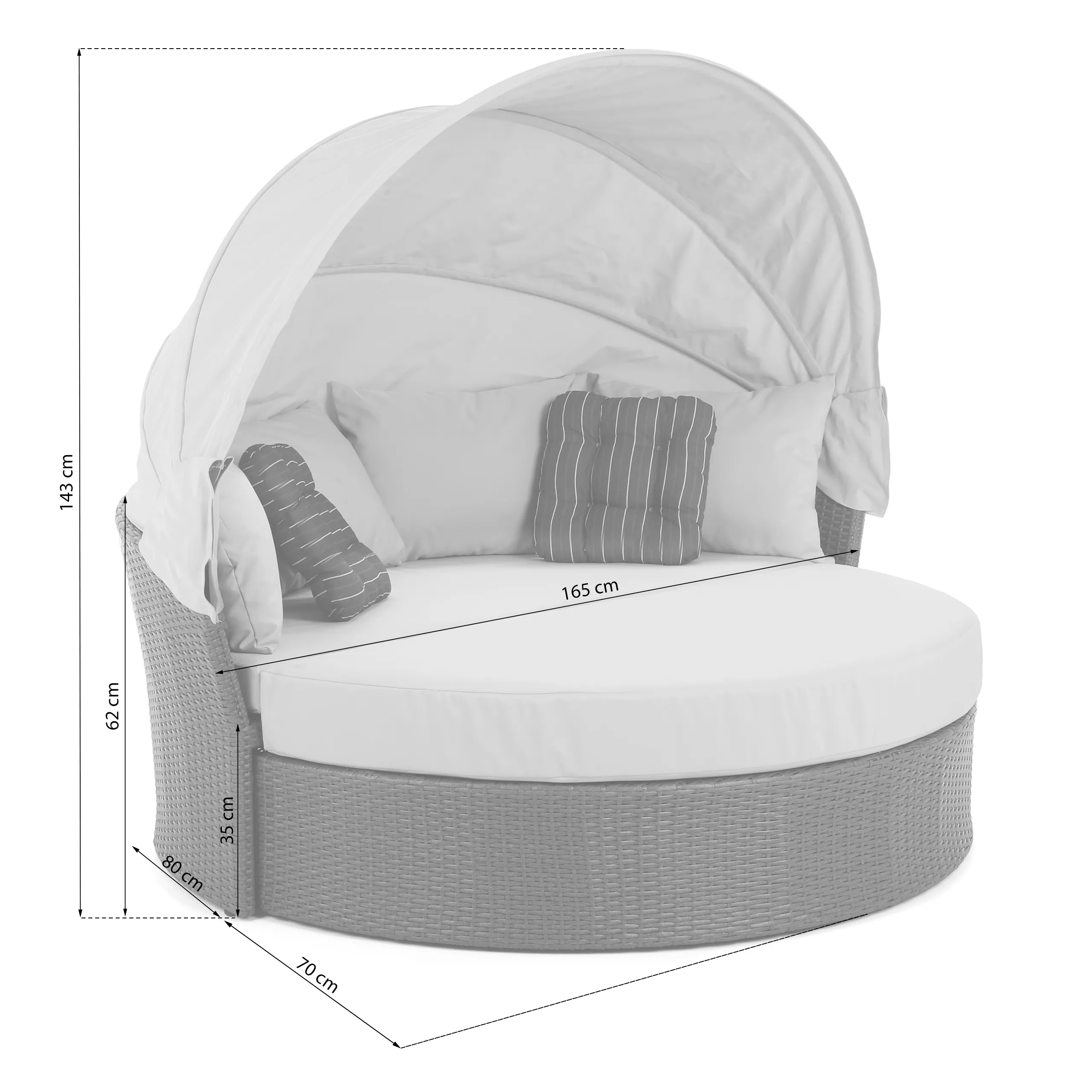 sofa sydney svijetlosiva / siva melanž - slika 8