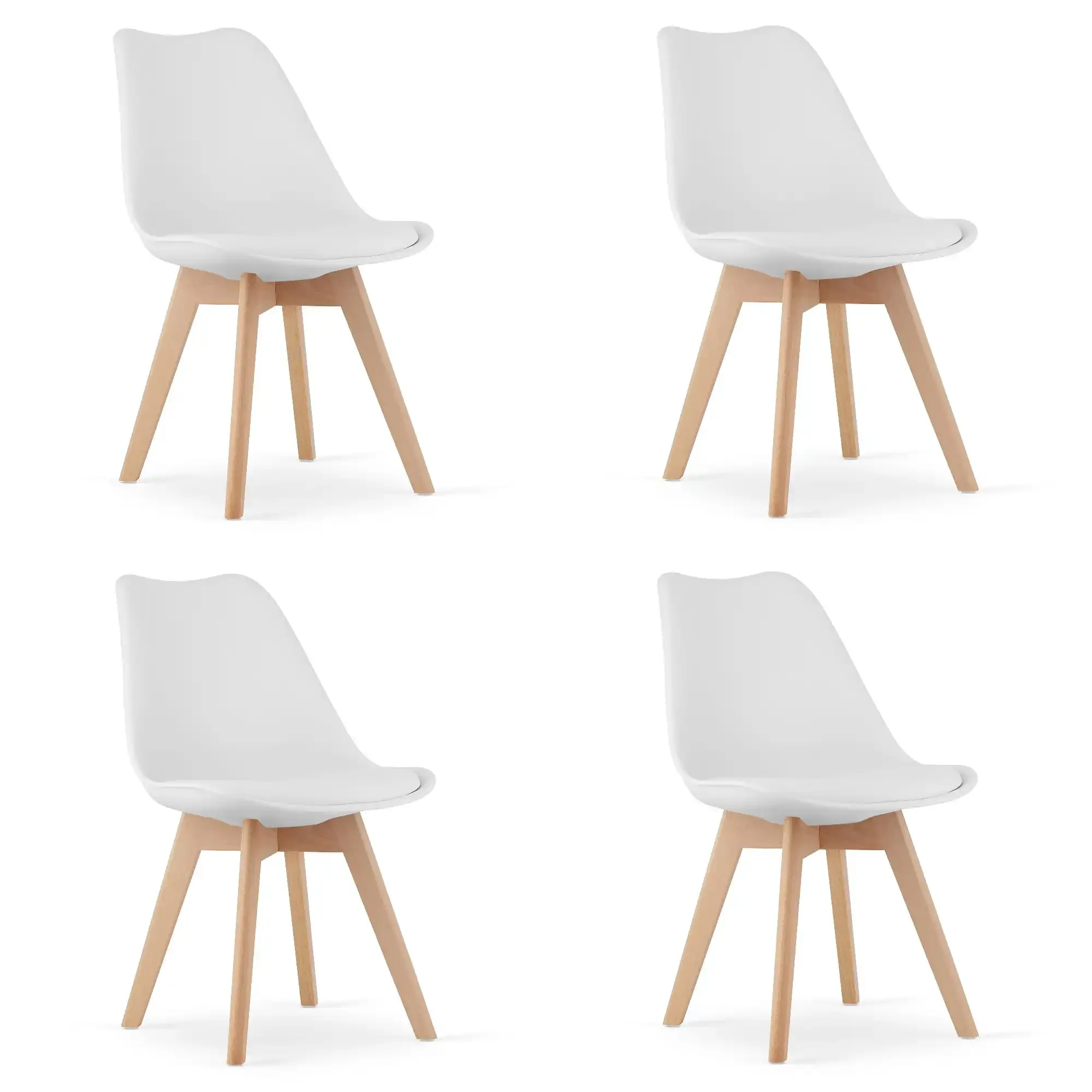 set od 4 stolice mark – bijela boja - slika 2