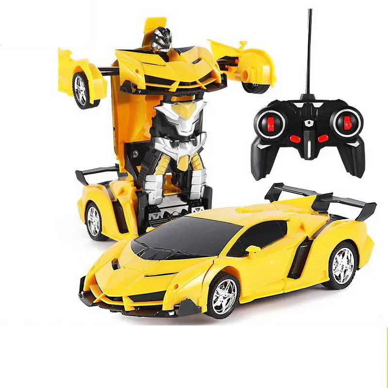 multifunkcionalni auto robot transformer 2u1 žuti - slika 1