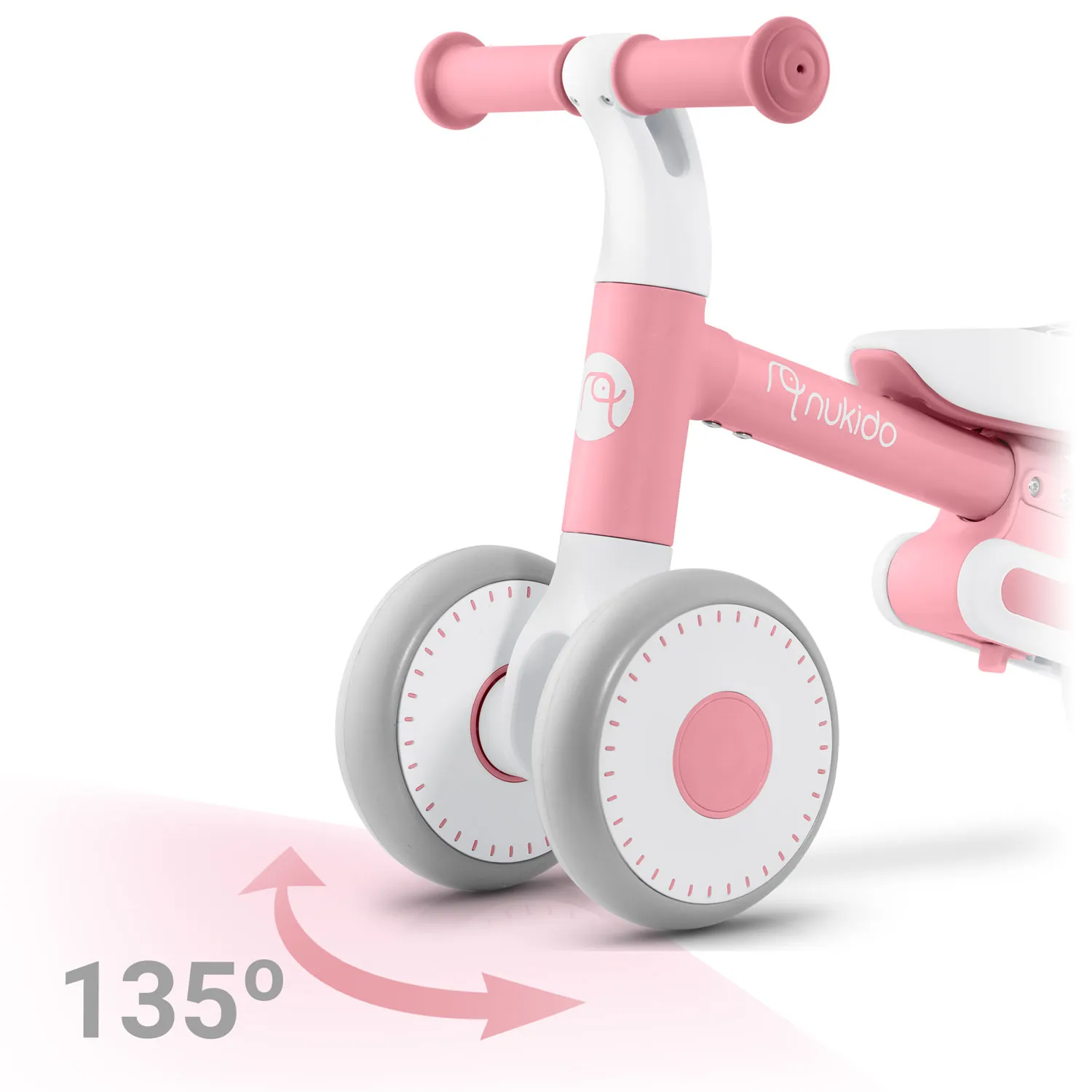 nukido bicikl za ravnotežu za djecu, pink - slika 7