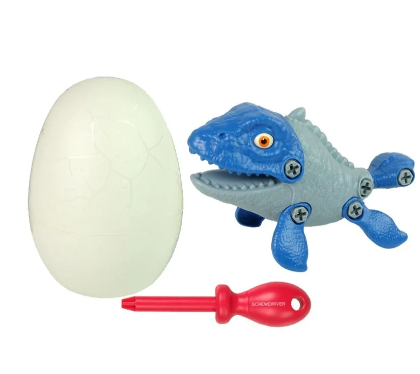set dinosaur mosasaur s jajetom i dodacima plavi - slika 6