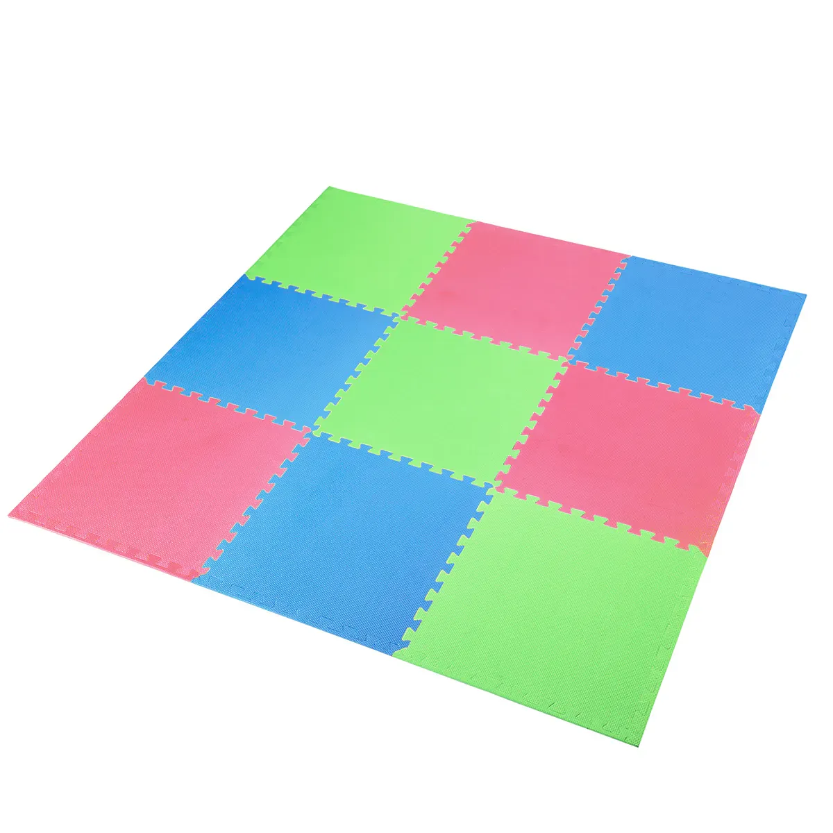 set od 9 zaštitnih podloga u obliku slagalice za teretanu 60x60x1,0 cm šarena - slika 2