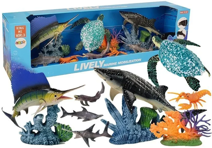 Set figurica morske životinje s koraljima 10 kom. - Pribislavec