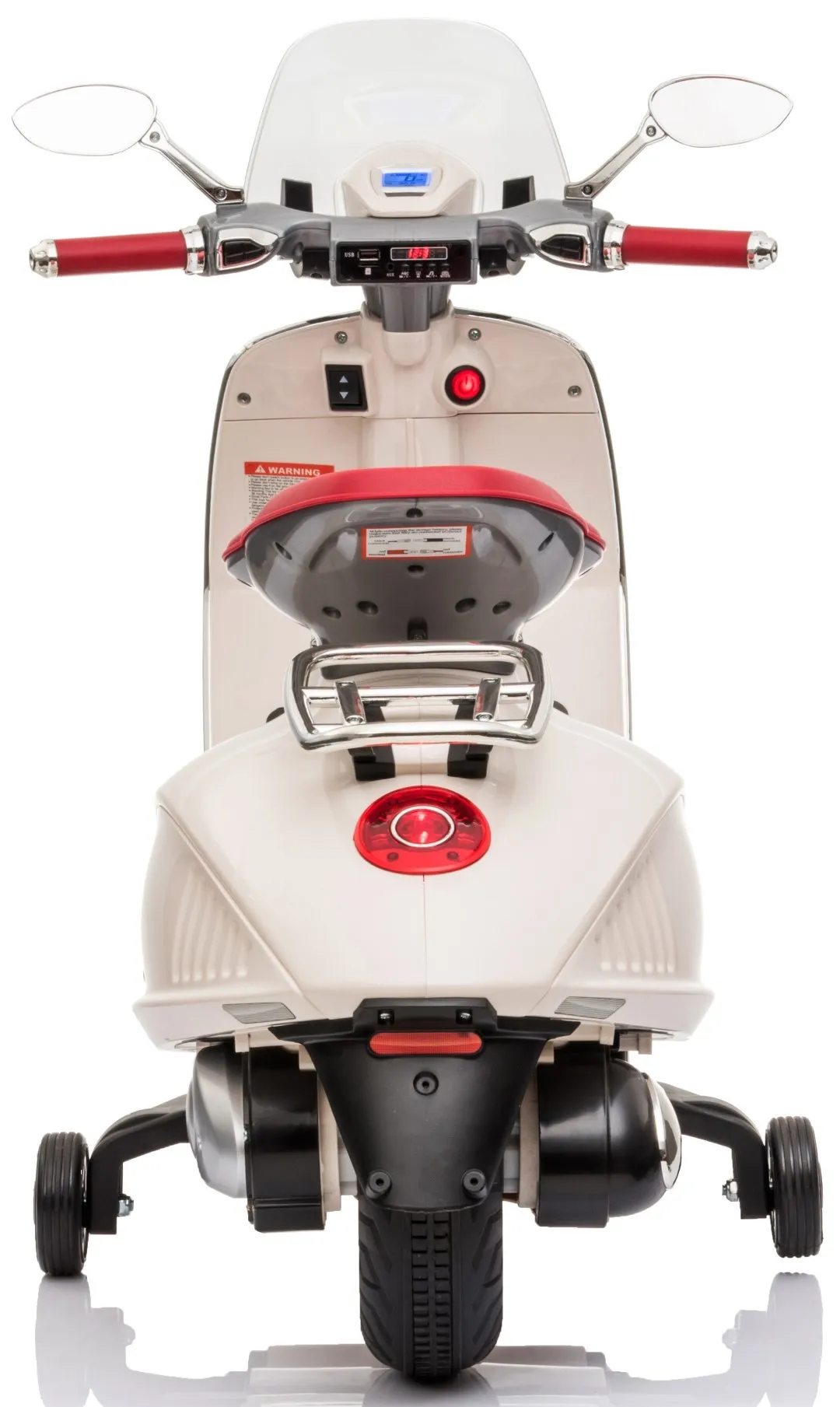 skuter vespa na akumulator s usb priključkom - bijeli - slika 5