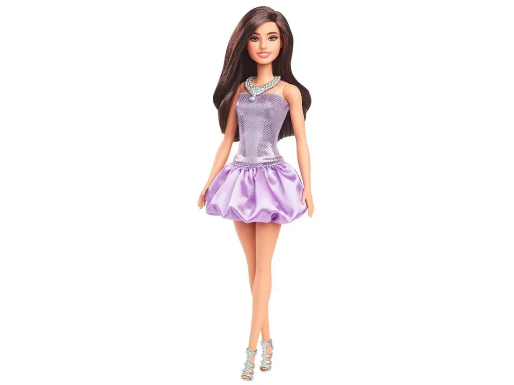 mattel barbie fashionistas lutka svjetlucava večernja odjevna kombinacija za6180 - slika 3