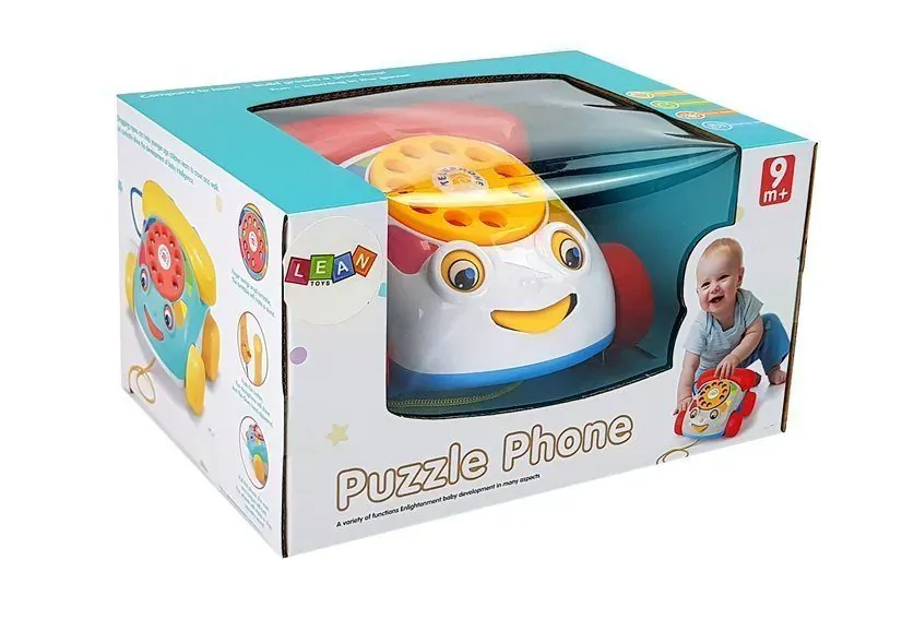 dječji telefon na kotačima bijelo - crveni - slika 5