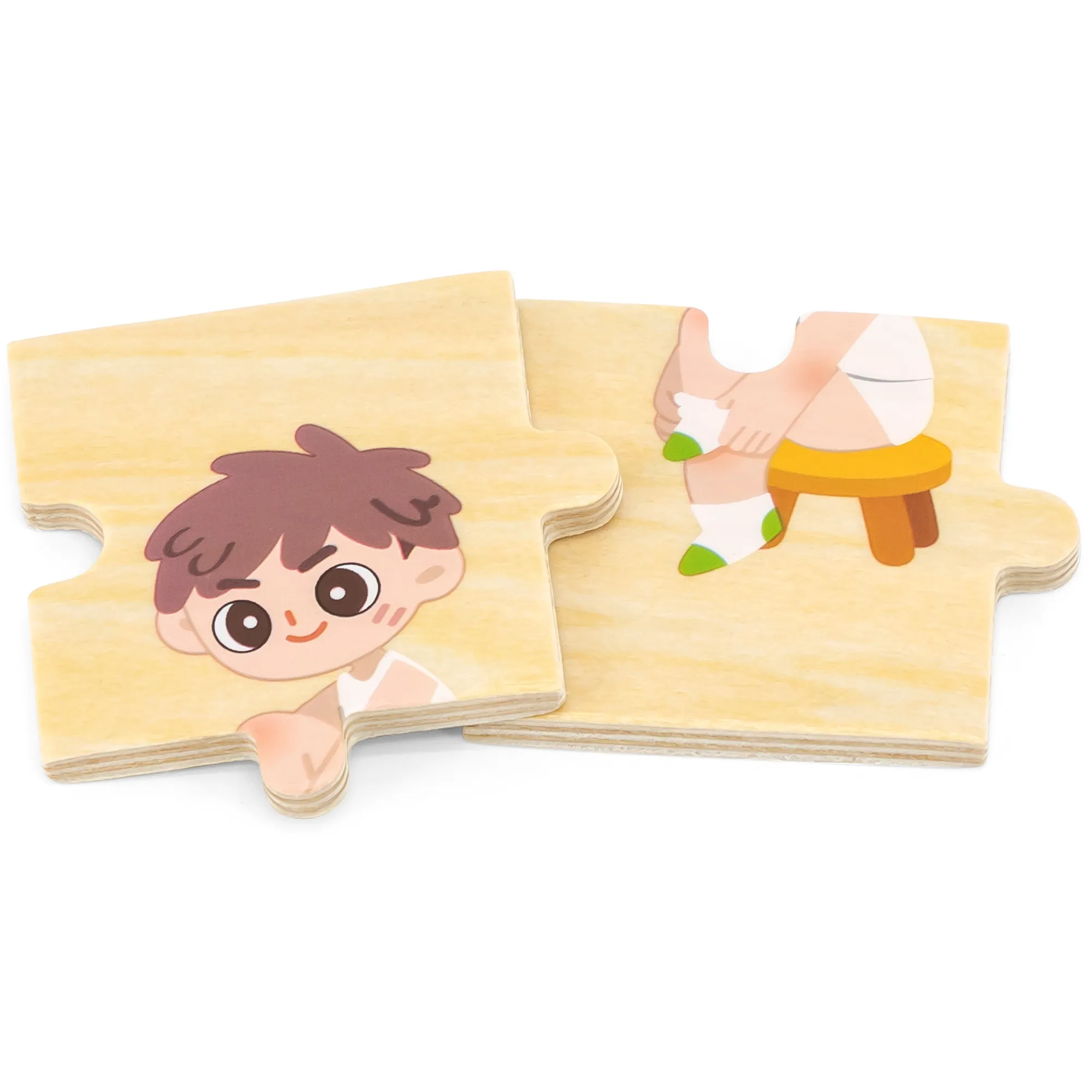 viga edukativne drvene puzzle 28 el. - učenje oblačenja - slika 7
