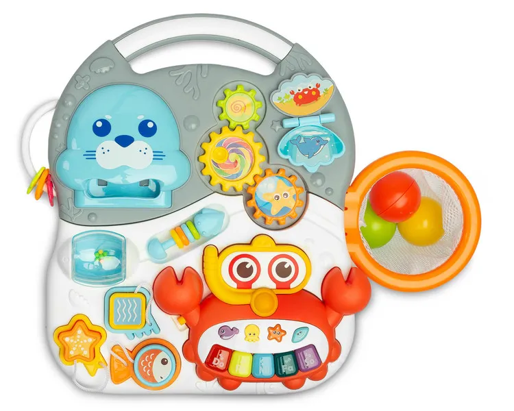 toyz 2 u 1 guralica i stol za igru, siva - slika 6