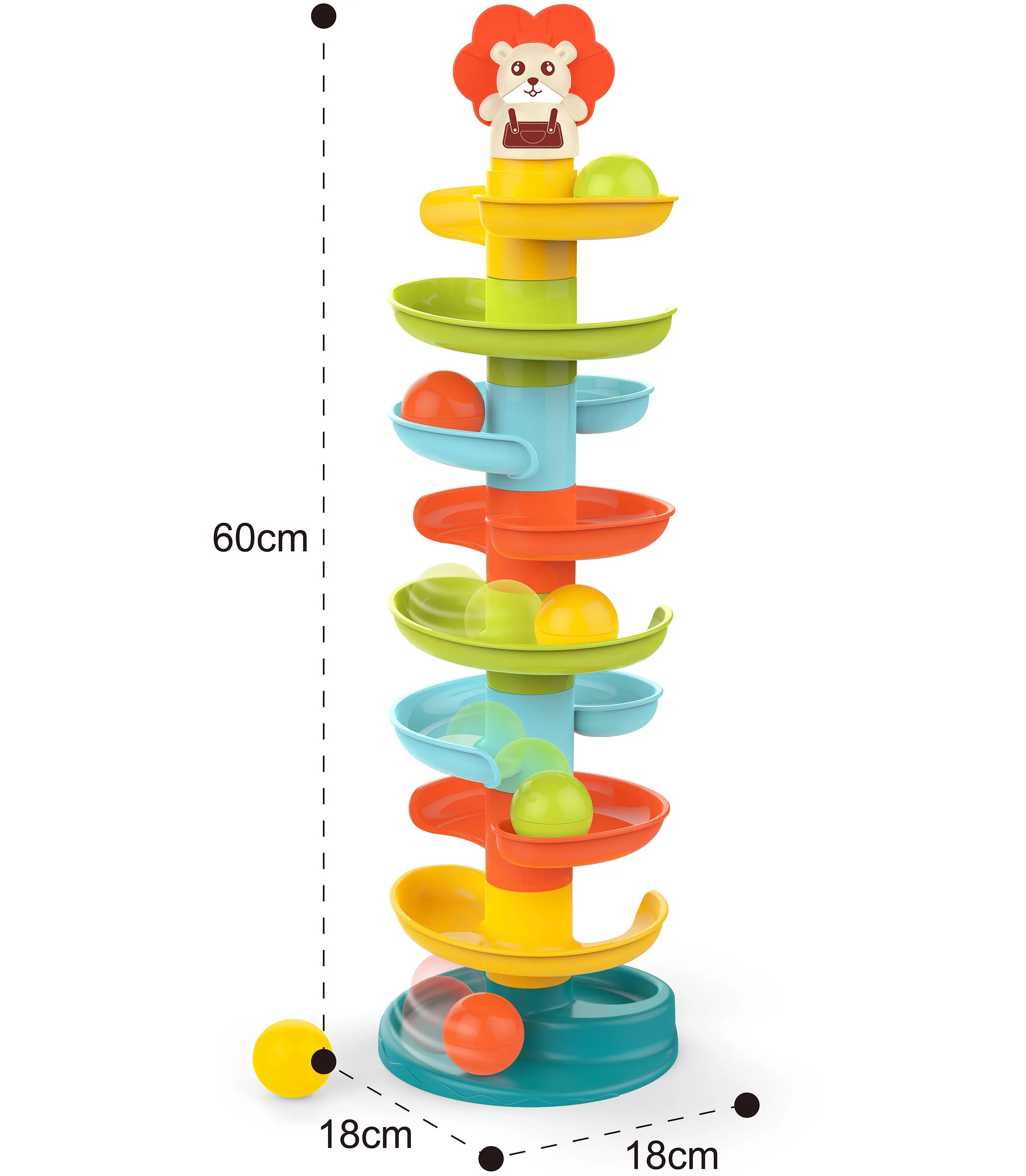 woopie baby spiralna staza + 6 loptica - slika 3