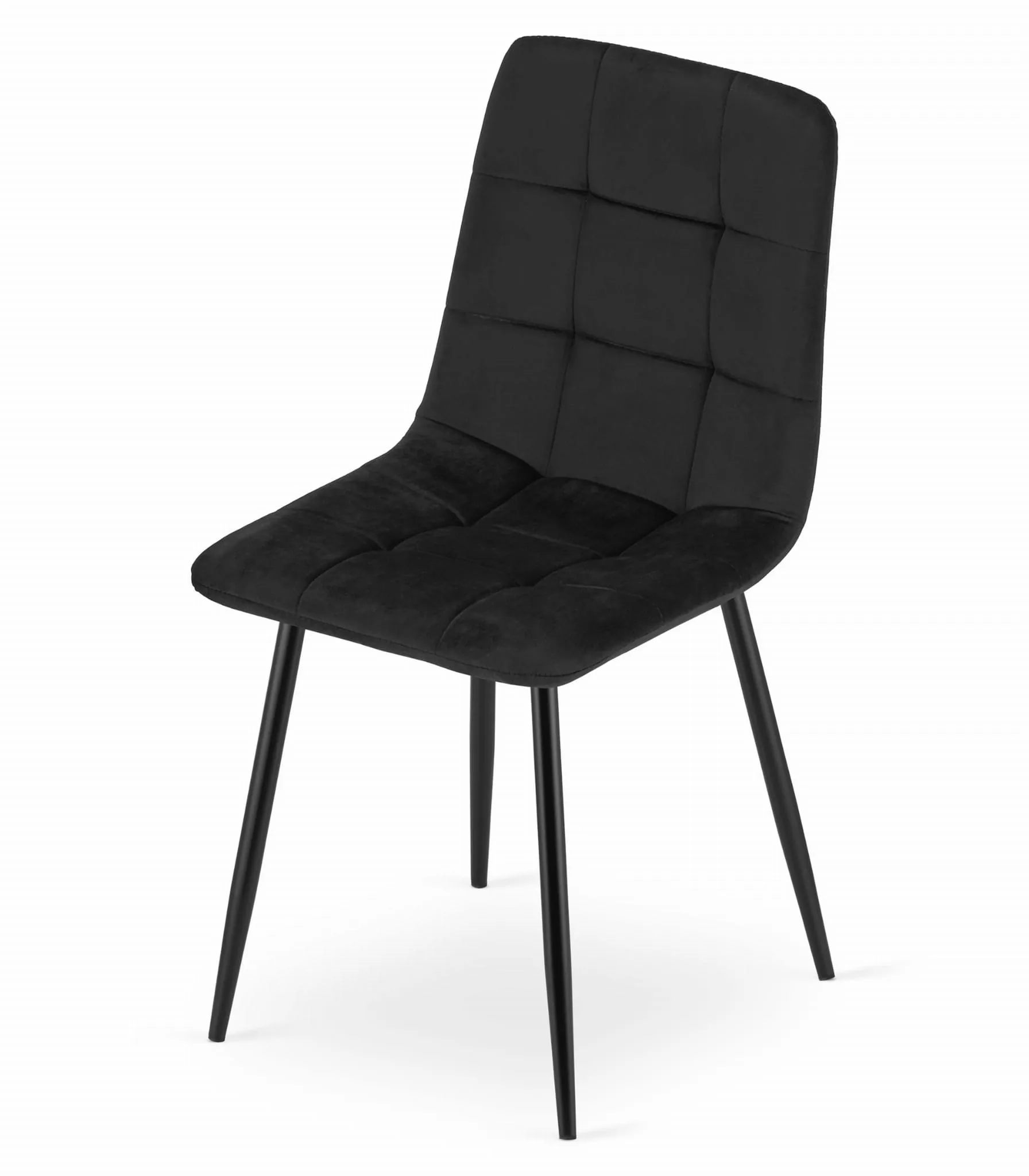 set od 3 kara baršunastih stolica u crnoj boji - slika 8