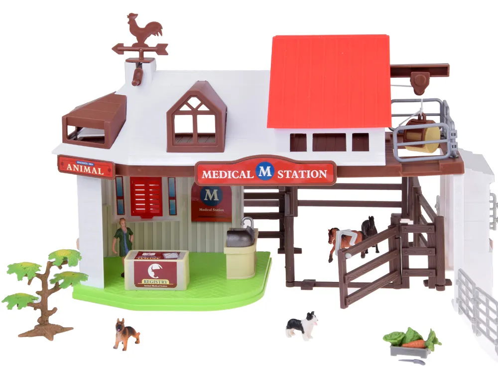 set za veterinarsku stanicu životinja - 102 elementa farme: traktori, životinje, dodaci! - slika 4
