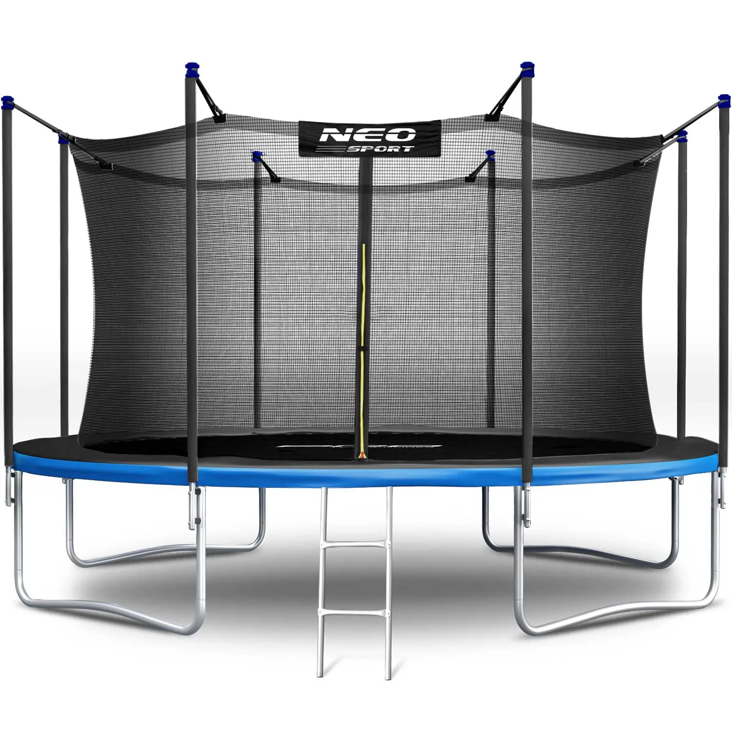vrtna trampolina 15 ft / 465 cm s unutarnjom zaštitnom mrežom i ljestvama, neo-sport - slika 9