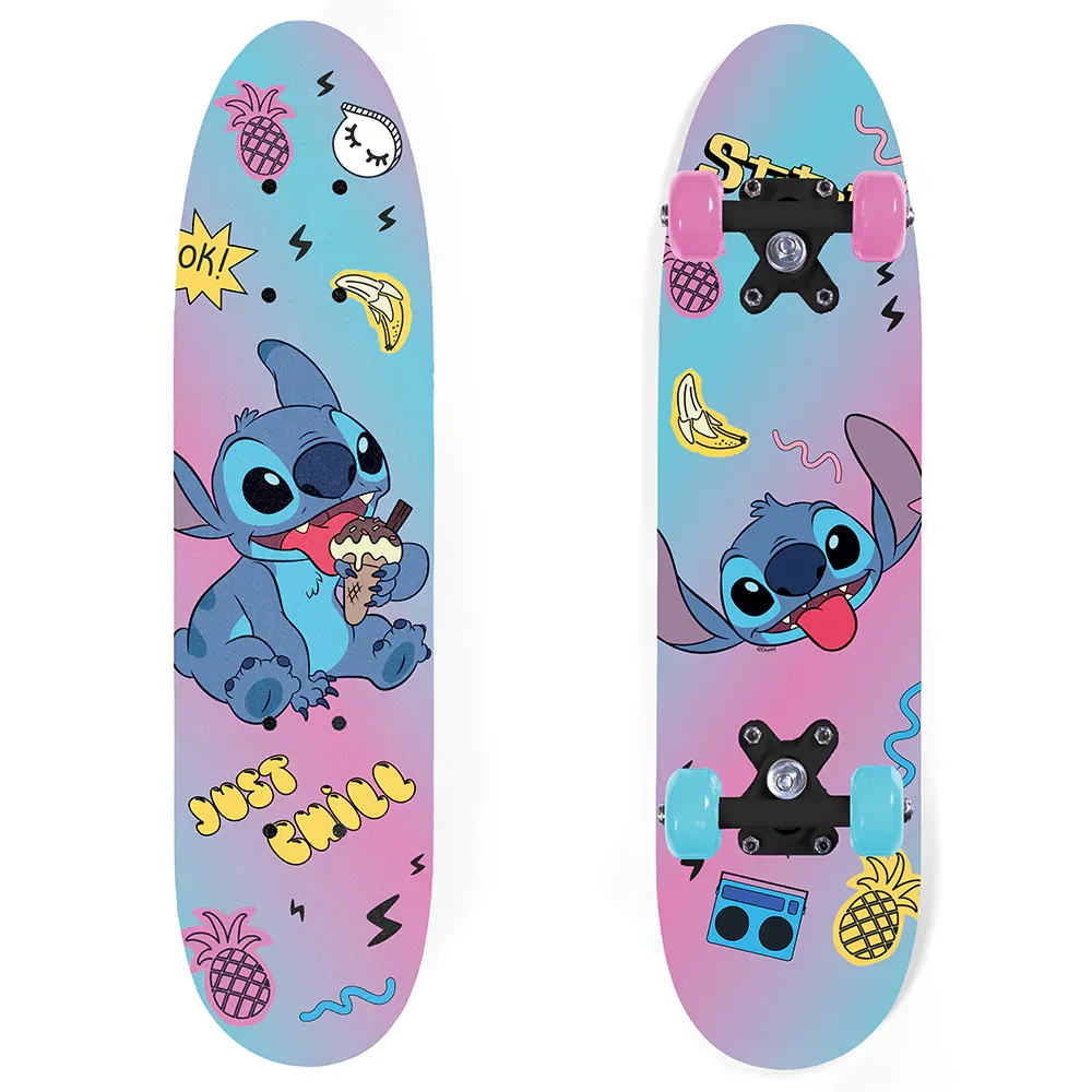 dječji drveni skateboard stitch - slika 2