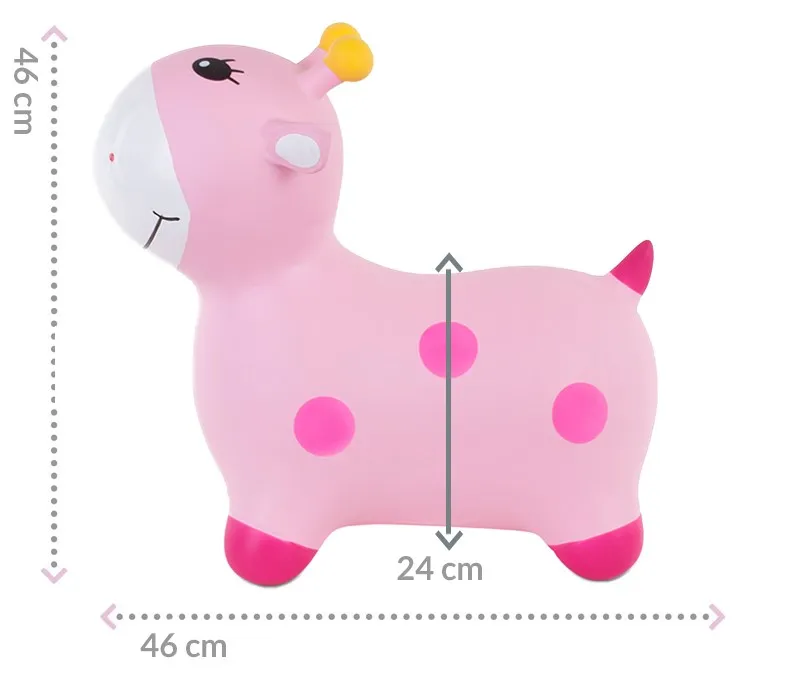 žirafa za skakanje 55cm roza - slika 6