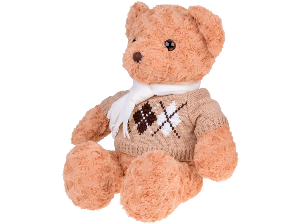 mekani medvjed teddy u džemperu i šalu, 60 cm - slika 5