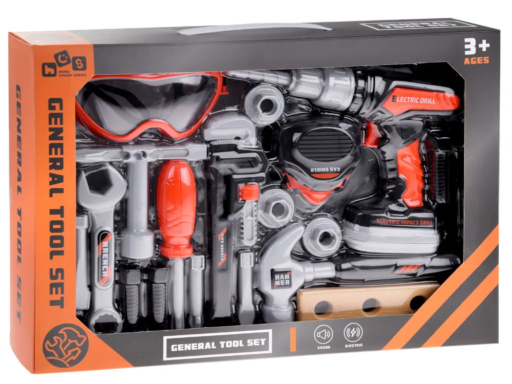 veliki set alata diy sivo-narančasti - slika 9