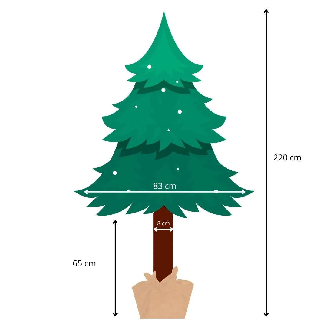 božićno drvce bor na deblu 220 cm - slika 12