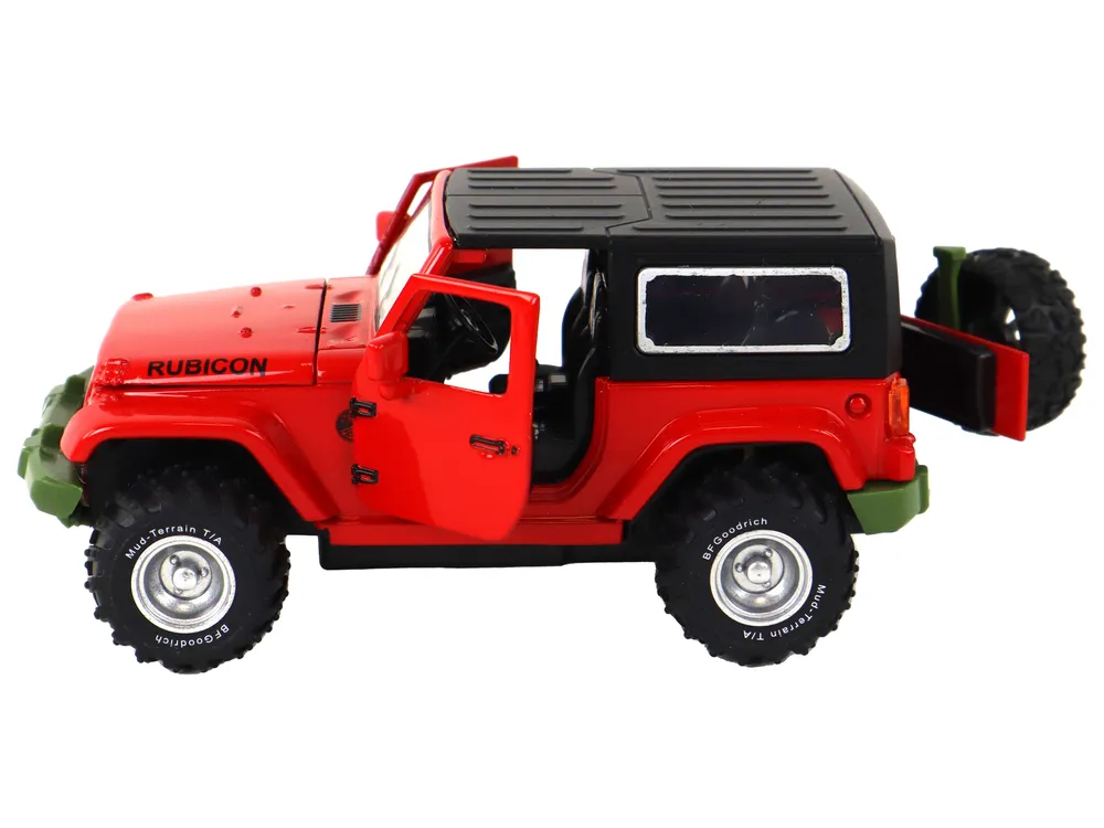 rubicon off-road metalni auto 1:32 crveni - slika 5