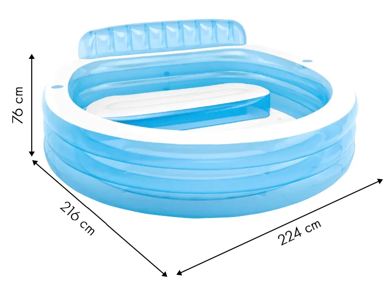 vrtni bazen sa sjedalima 229x218cm intex 57190 - slika 6