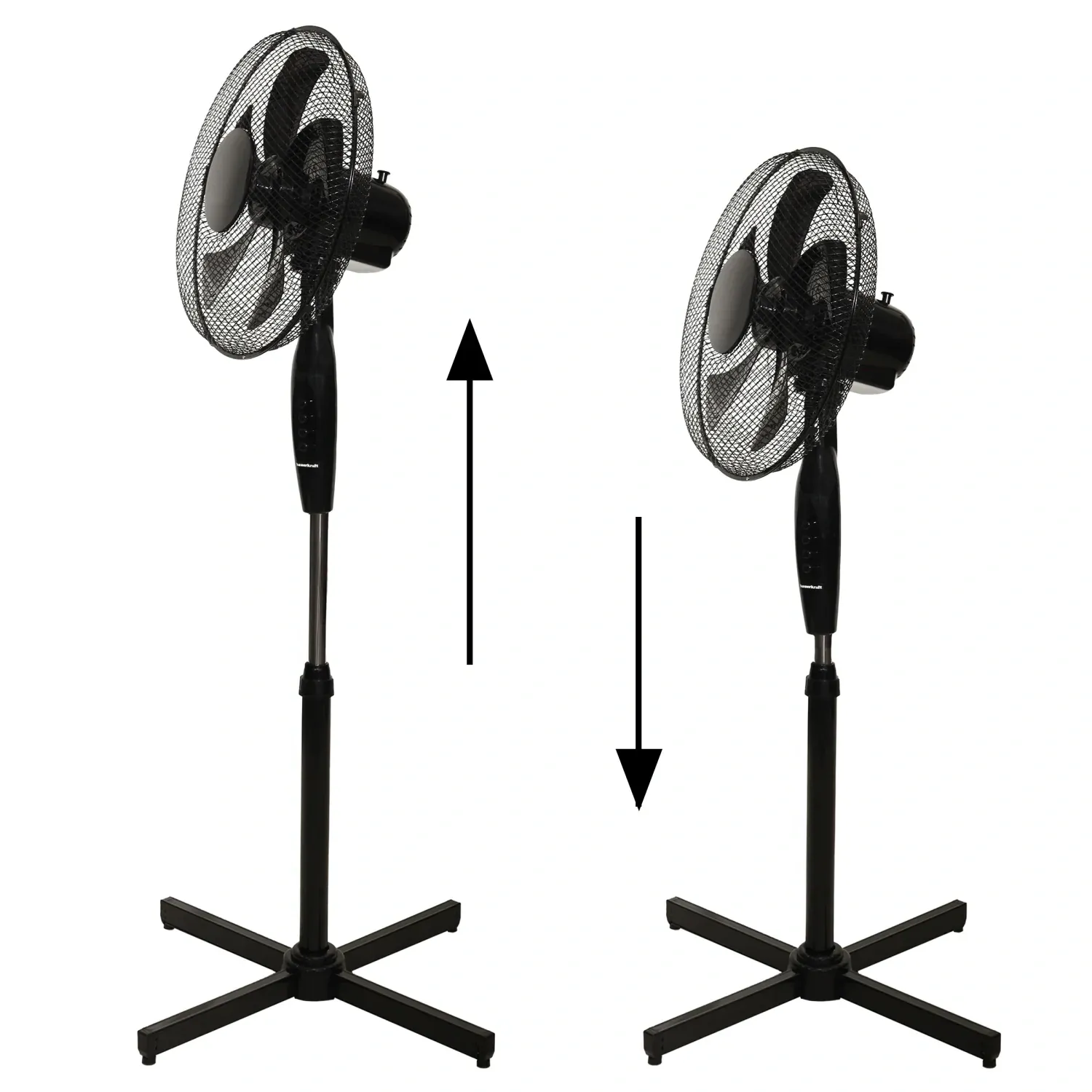 samostojeći podni ventilator, 45 w, 3 načina rada, 5 lopatica, crne boje - slika 3