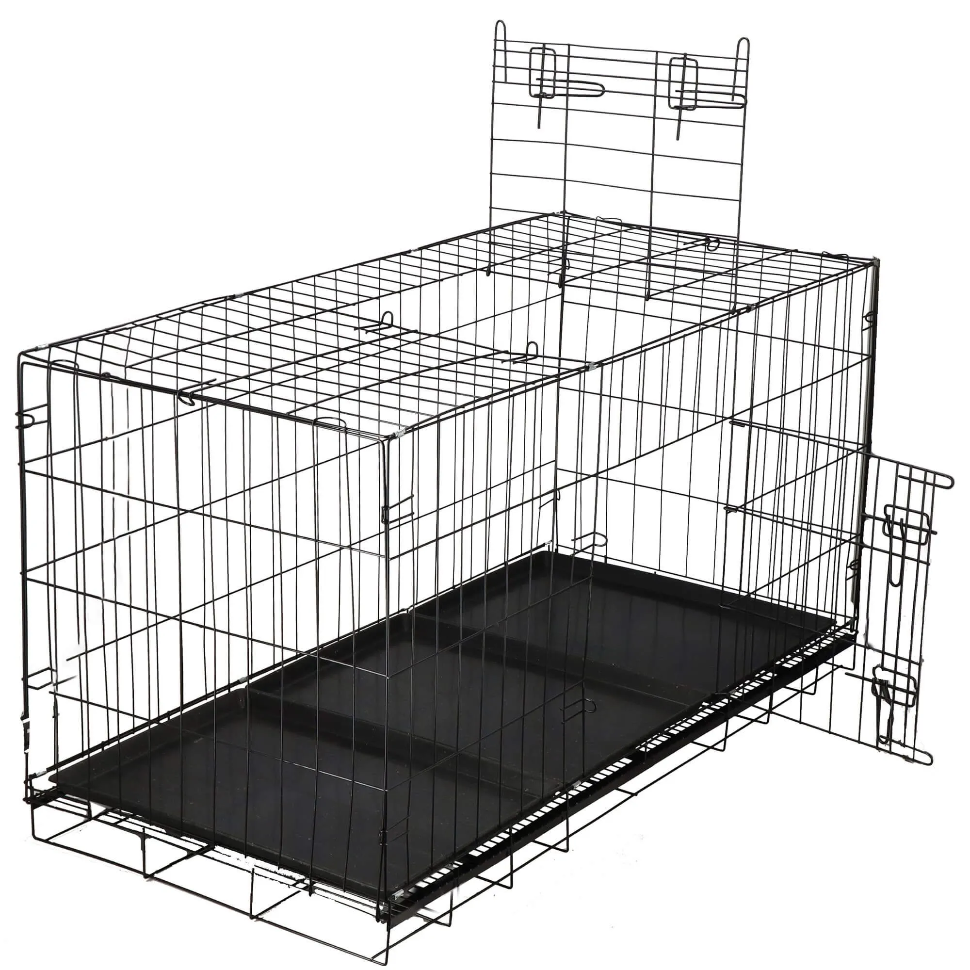 metalni kavez za životinje 130 x 60 x 70 cm - slika 6