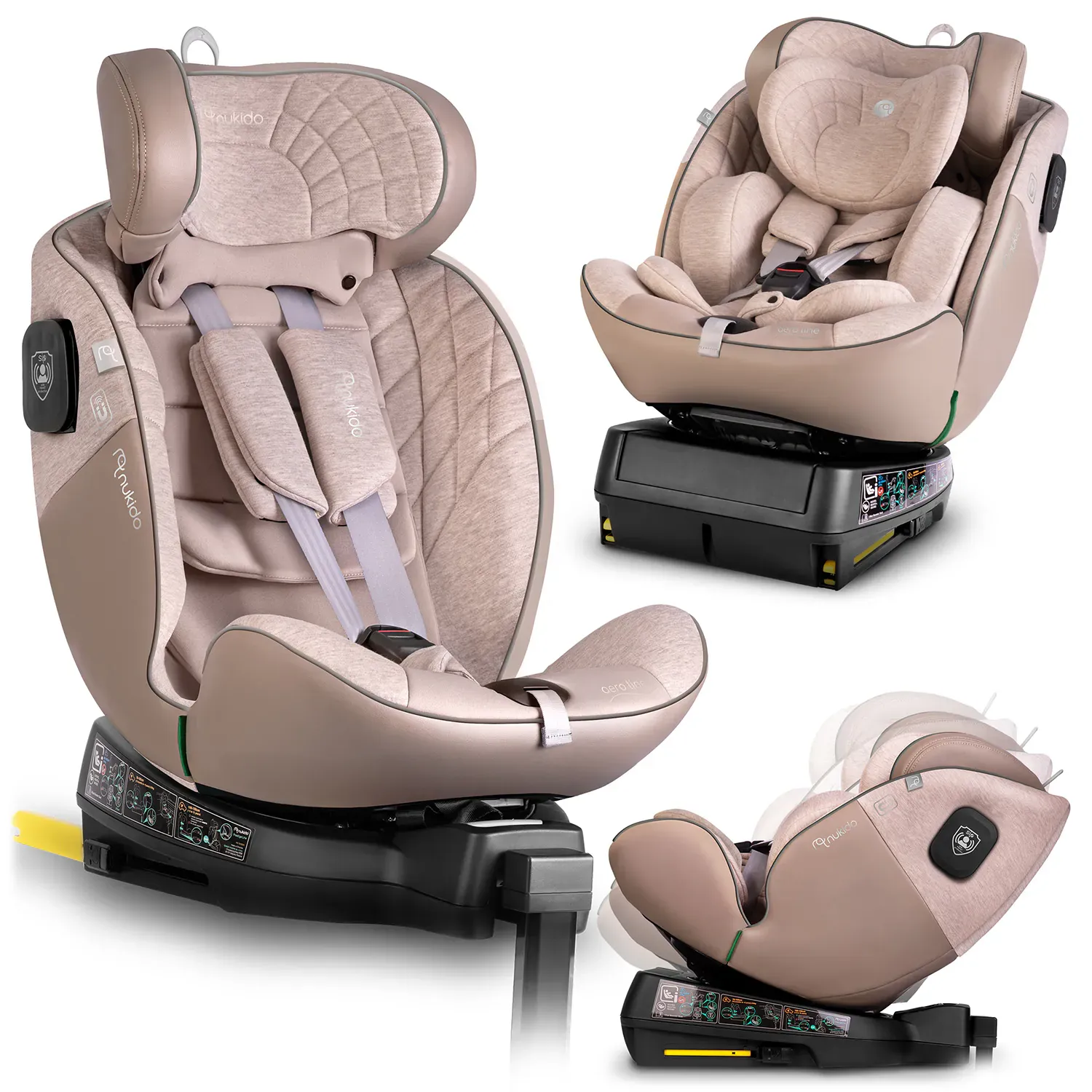nukido aero i-size rotirajuća autosjedalica za djecu 0-36 kg isofix - slika 2