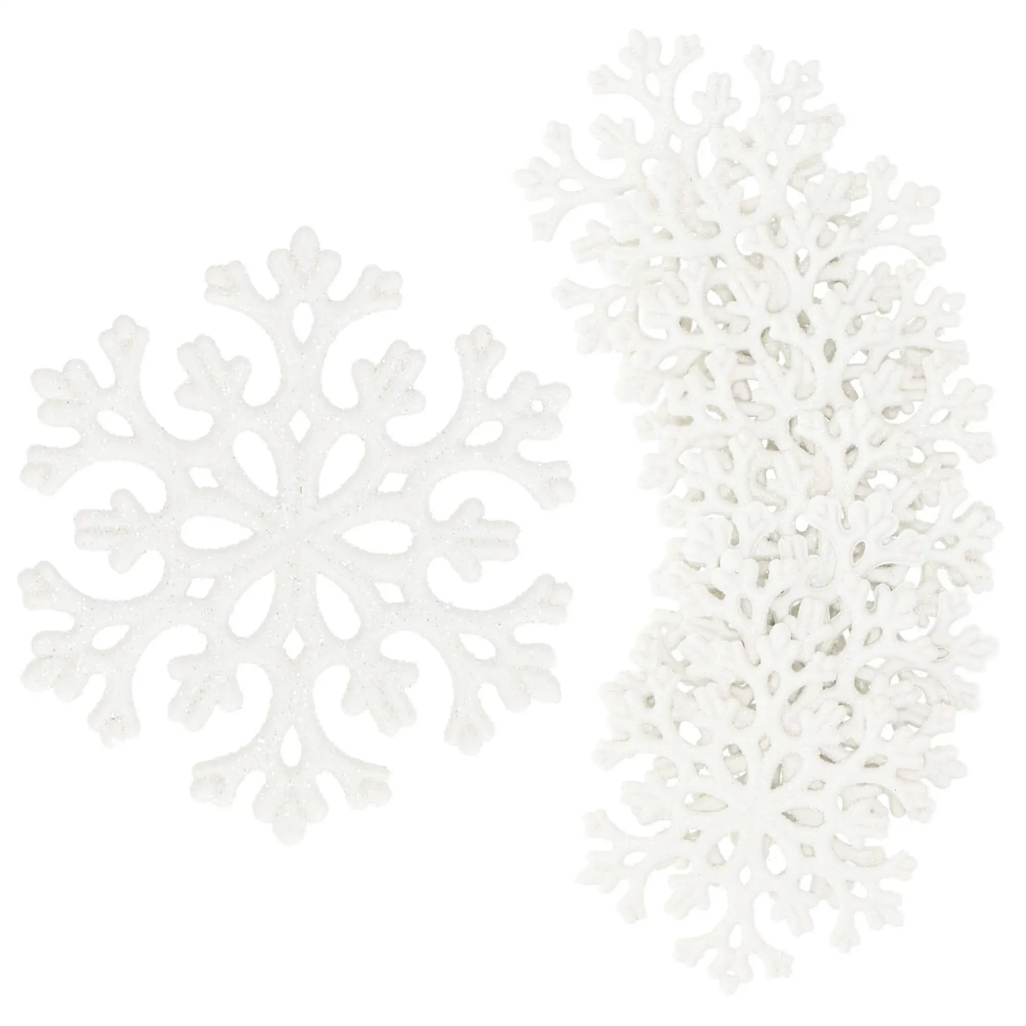 springos set božićnih ukrasa "snježna pahulja", 6 cm, 8 komada, bijela - slika 2