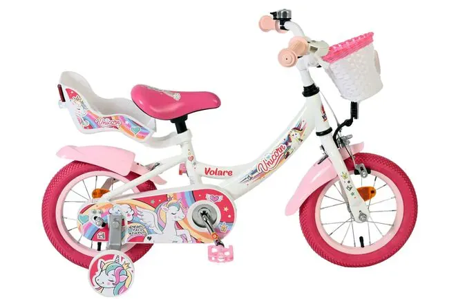 volare dječji bicikl unicorn 12″ bijele boje - slika 2