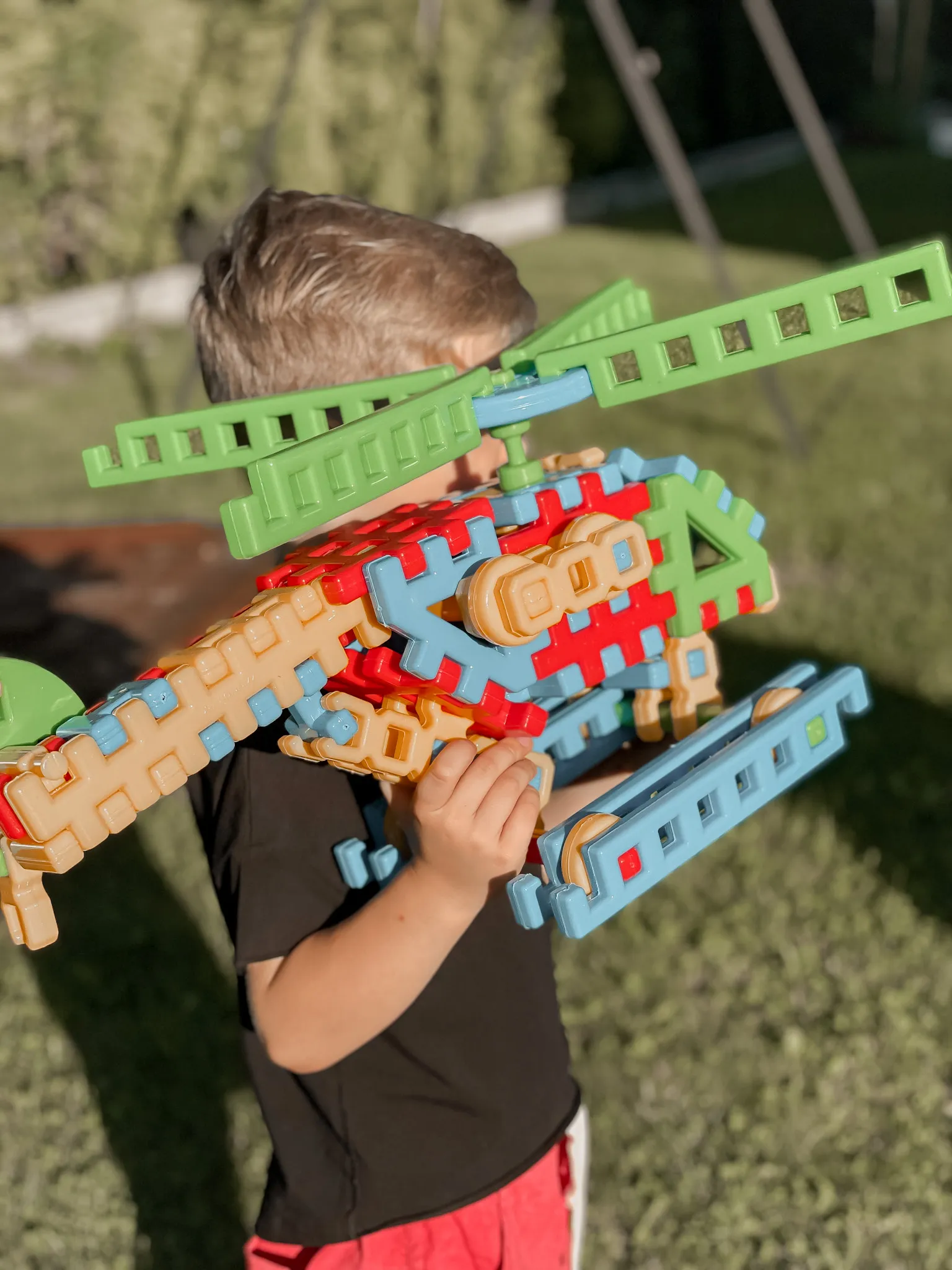 marioinex set waffle kockica helikopter 94kom. - slika 3