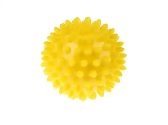 tullo šiljasta masažna loptica 6,6cm žuta - slika 2