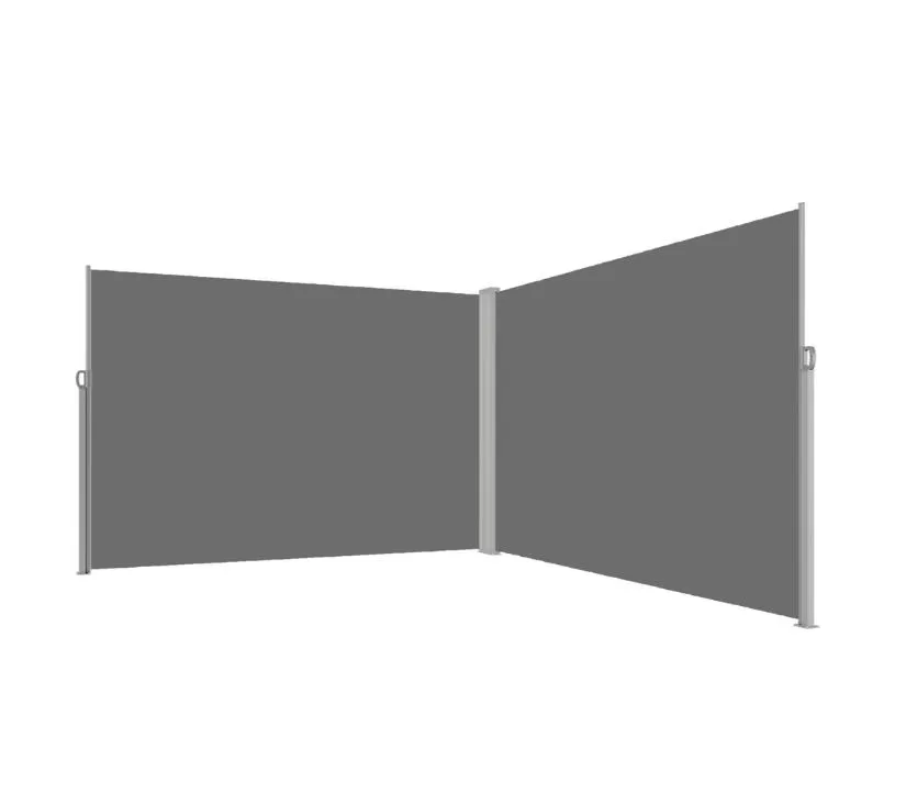 luaro kutna bočna tenda za terasu, uvlačiva 180 x 620 cm, siva - slika 4