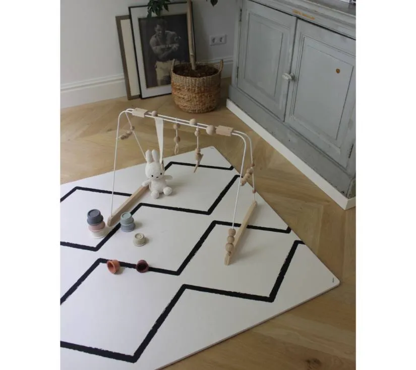 eeveve pjenasta puzzle podloga za igru beni - bijelo crna ecru 180x120 cm - slika 5