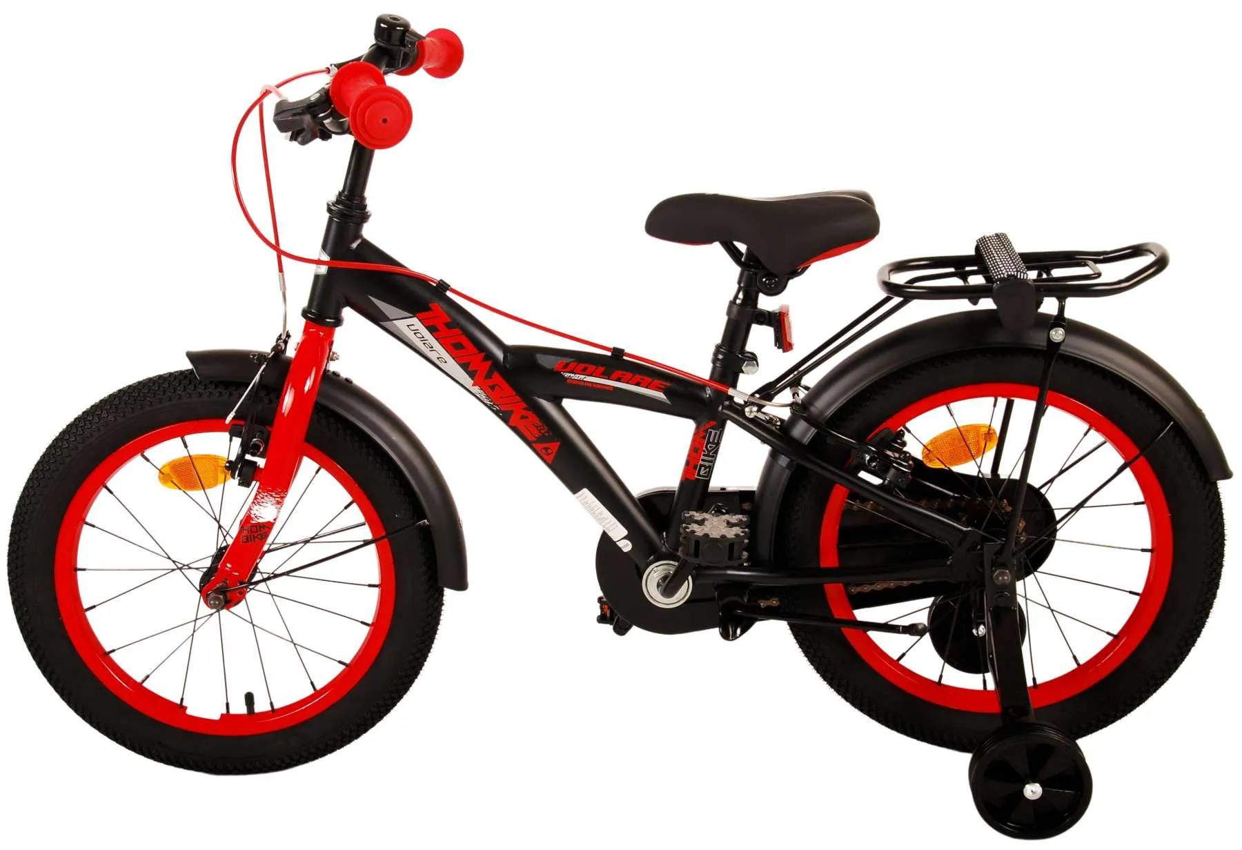 dječji bicikl volare thombike 16" s dvije ručne kočnice crno-crveni - slika 14
