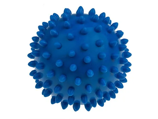 tullo šiljasta masažna loptica 9cm žuta - slika 7