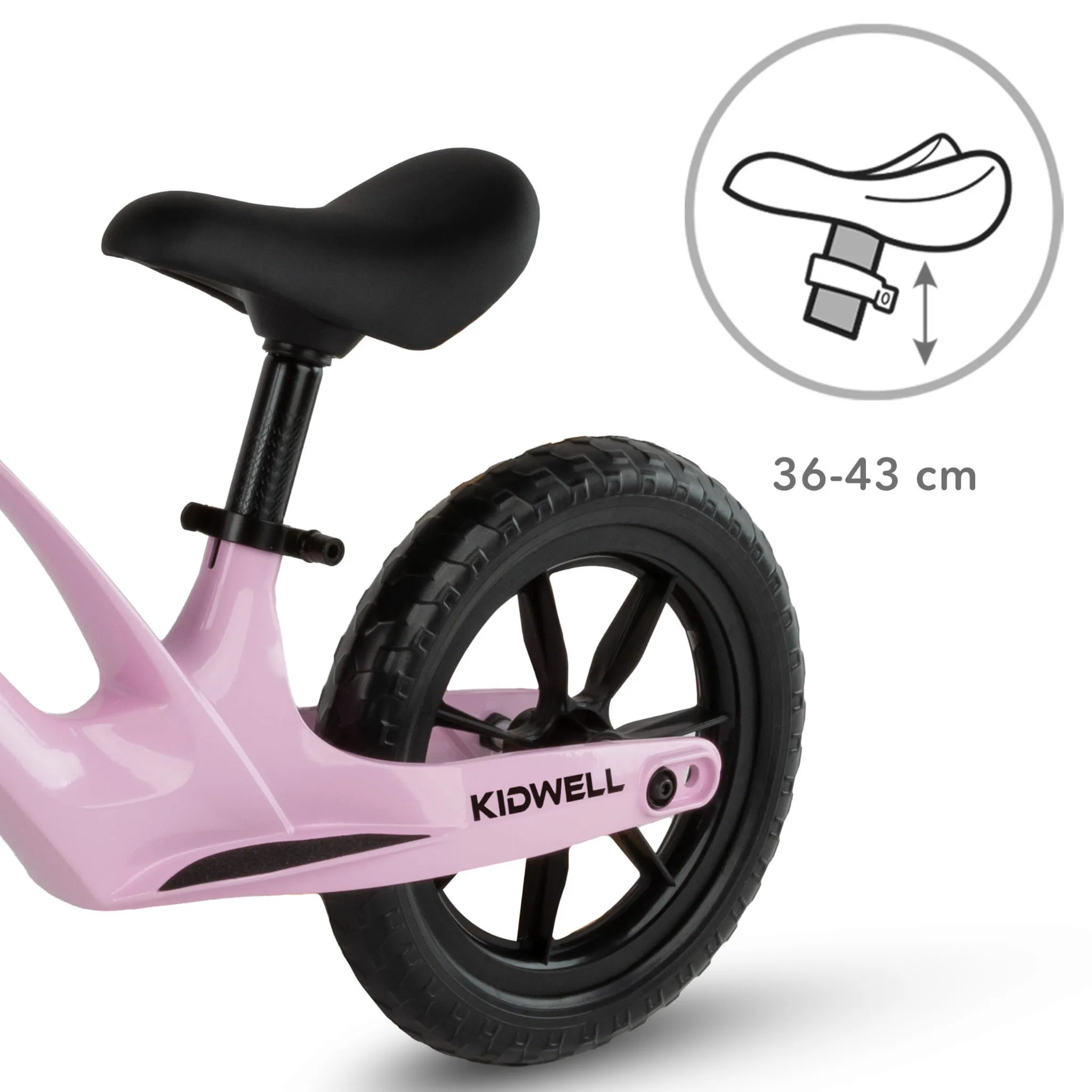 kidwell vito dječji bicikl bez pedala, pink - slika 7