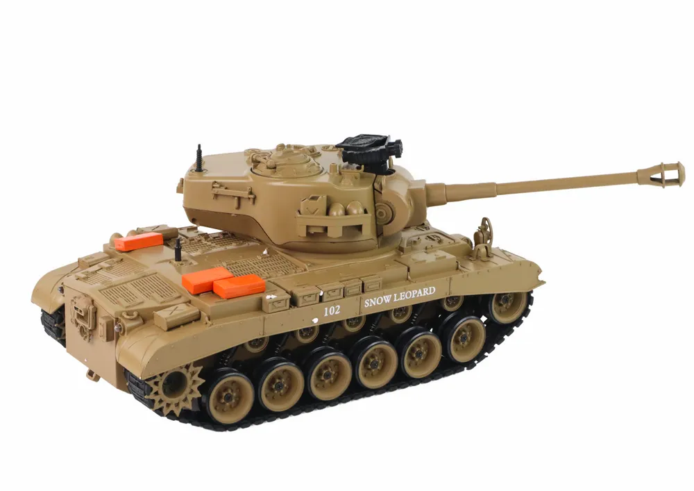 rc tank 1:18 cannon smoke shield sounds light brown - slika 5