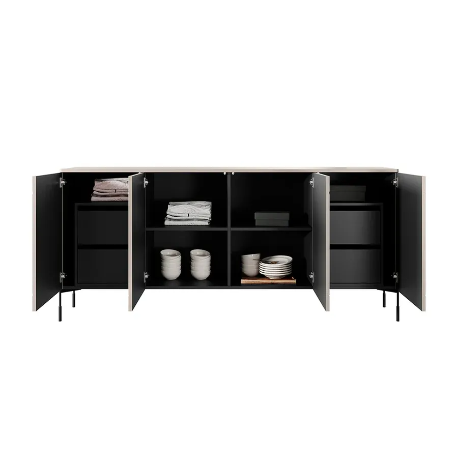 komoda sonatia 200cm, 4 vrata i 4 ladice, materijal: mdf - slika 3
