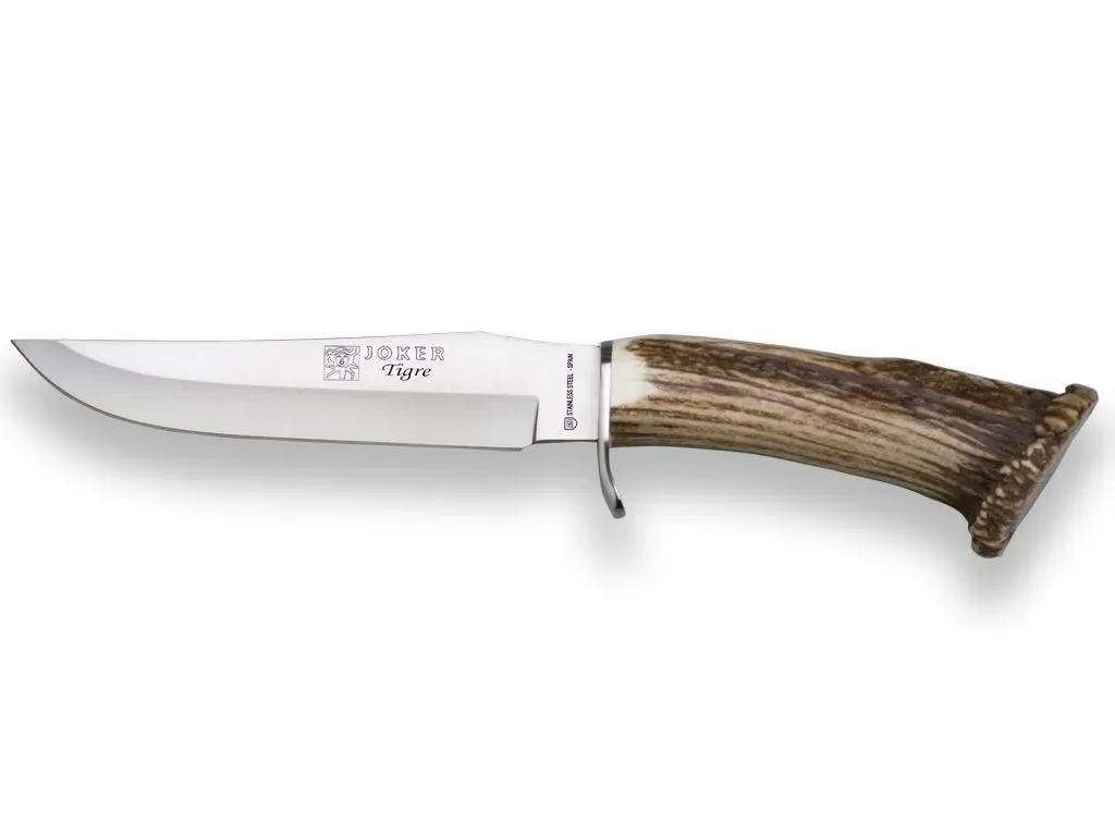 Outdoor nož Joker Tigre CN34 17cm s drškom od jelenovog roga - Poreč