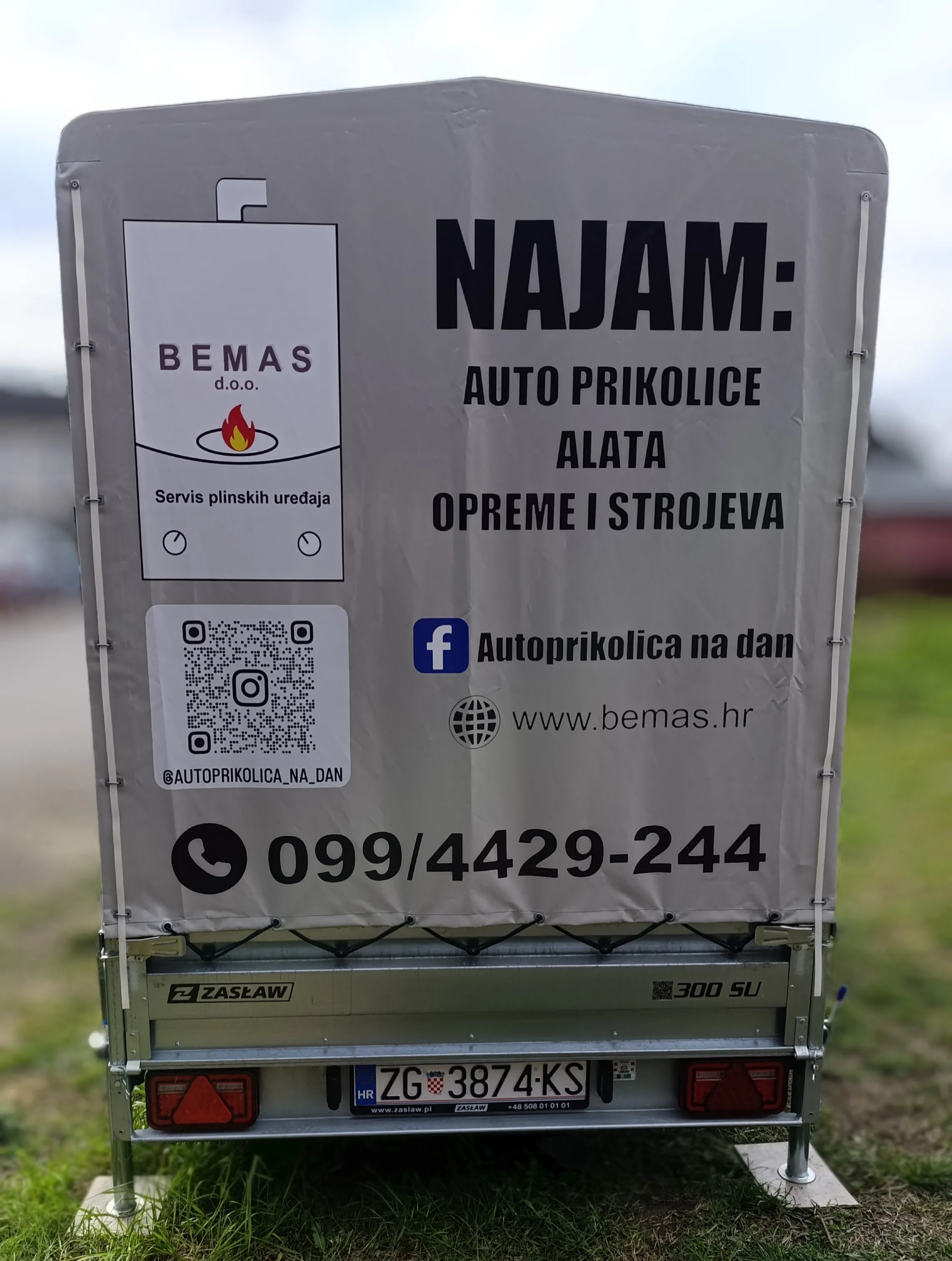 najam/iznajmljivanje/rent a prikolice sa ceradom-sesvete/zagreb - slika 3