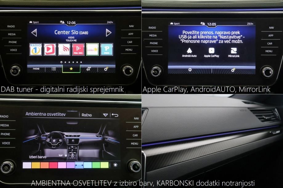 škoda superb combi 2.0tdi sportline matrix virtual radar temp - slika 12