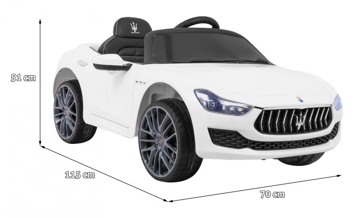 licencirani auto na akumulator maserati ghibli - bijeli - slika 2