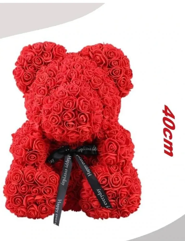 medvjedić od ruža 40 cm - slika 2