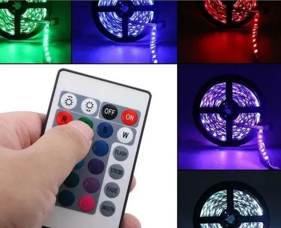 led traka u boji +daljinski +adapter + rgb boje - slika 3