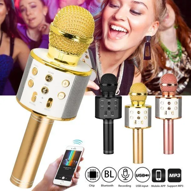 bluetooth bežični karaoke mikrofon i zvučnik - slika 2
