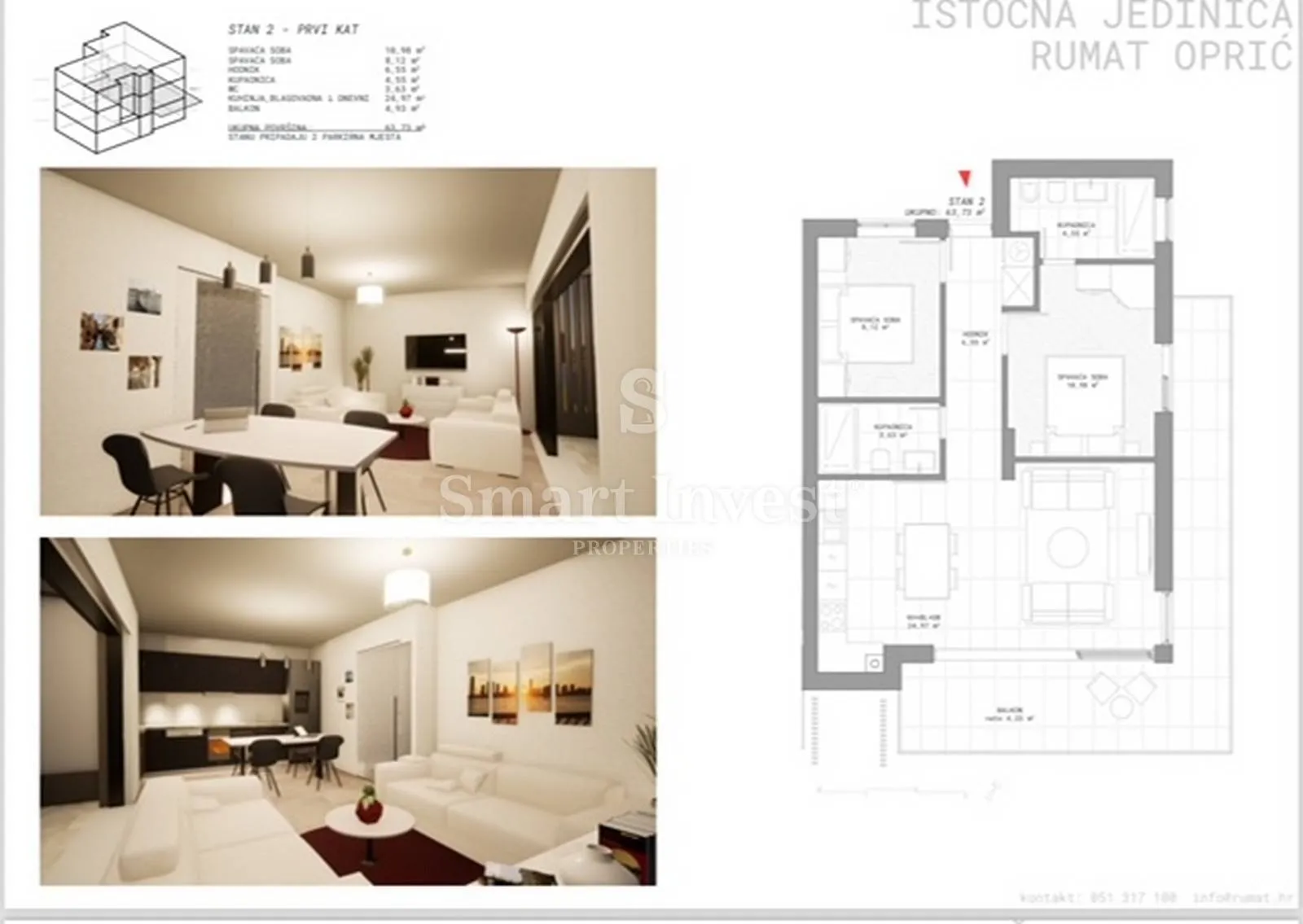 ika, moderna novogradnja, stan od 76,08 m2 - slika 4