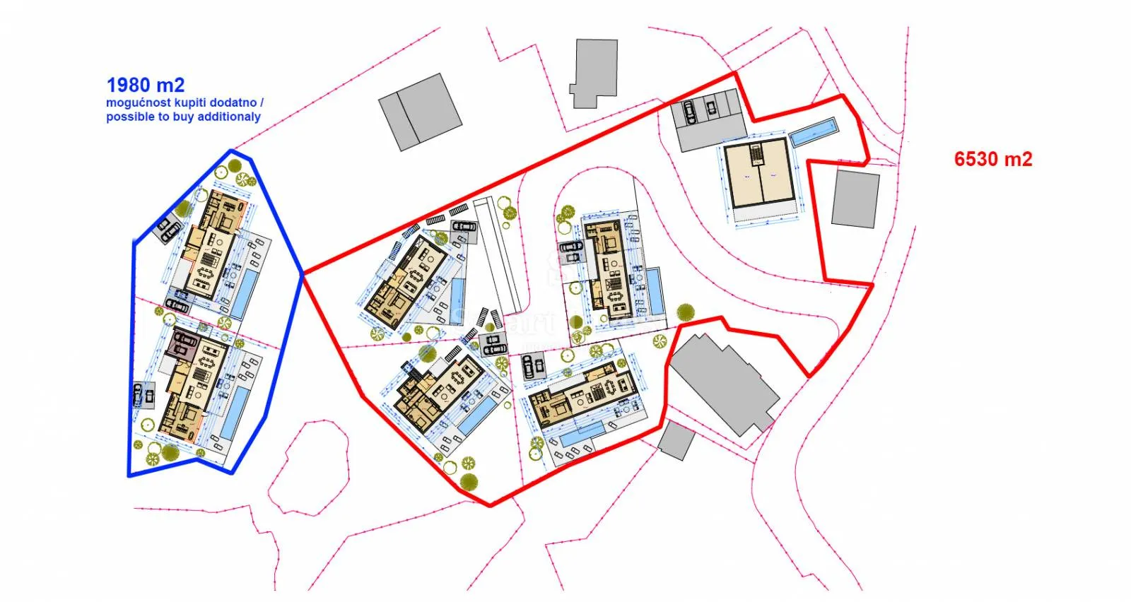 matulji, zemljište od 6530 m2 za izgradnju 5 vila s pogledom na more - slika 11